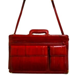 VINTAGE 70s Eel Skin Briefcase